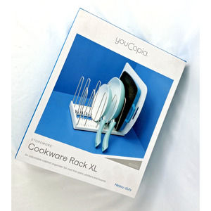 YouCopia Cookware Rack XL Heavy Duty Adjustable Pan Organizer NEW IN BOX